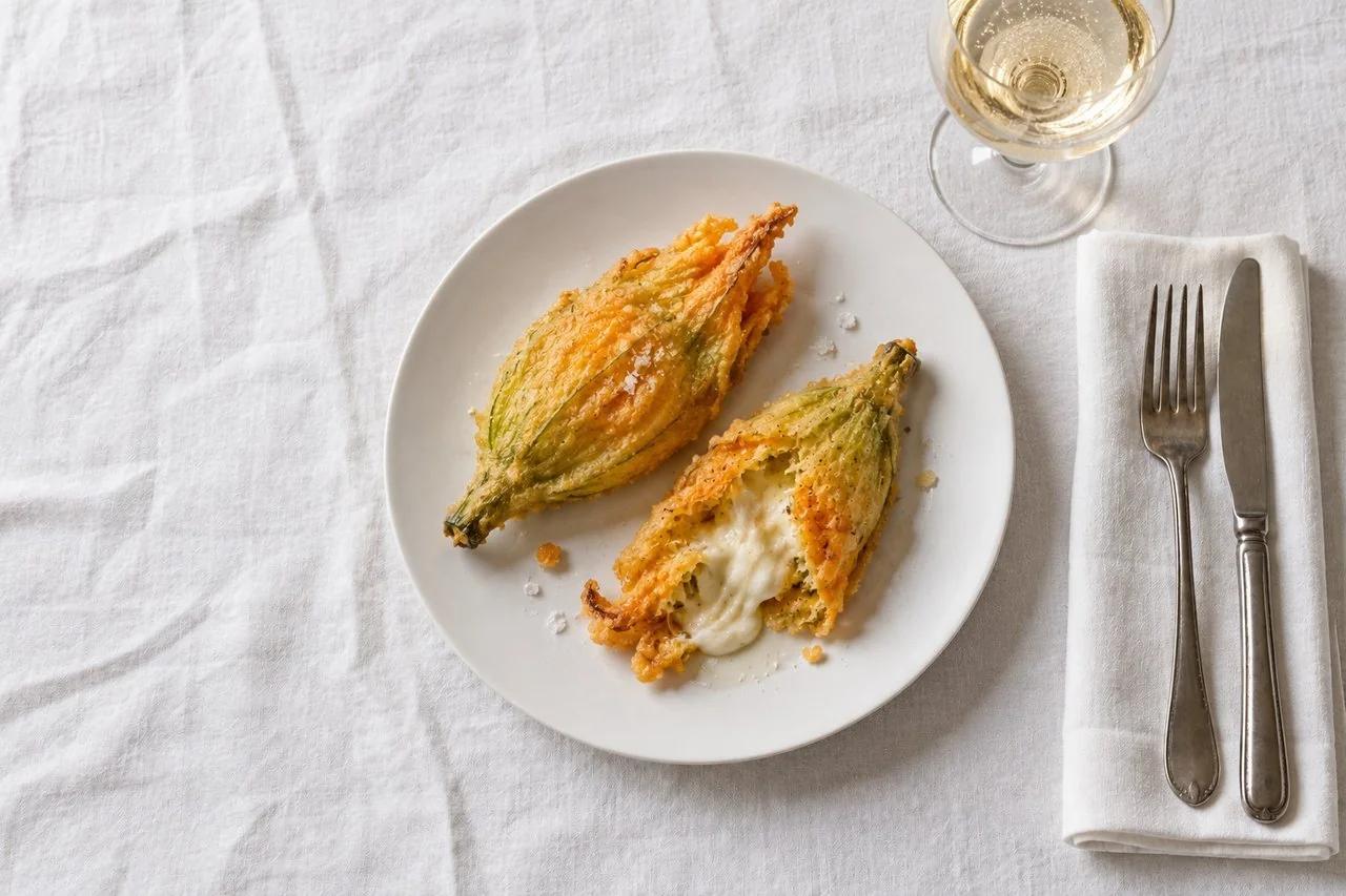Fiori di zucca fritti